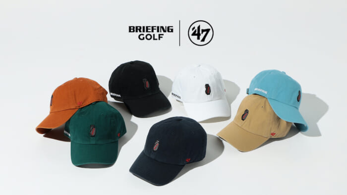 CR-5, essential for golf, on a cap.' Here comes the collaboration between 47 and Briefing Golf. Oh, it is also recommended for those who do not know CR-5.