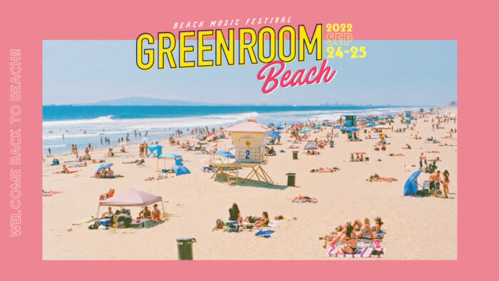 グリーンルームが大阪のビーチにやってくる！ 心地よい海風とともに、音楽やマーケット、フードを楽しみましょう。