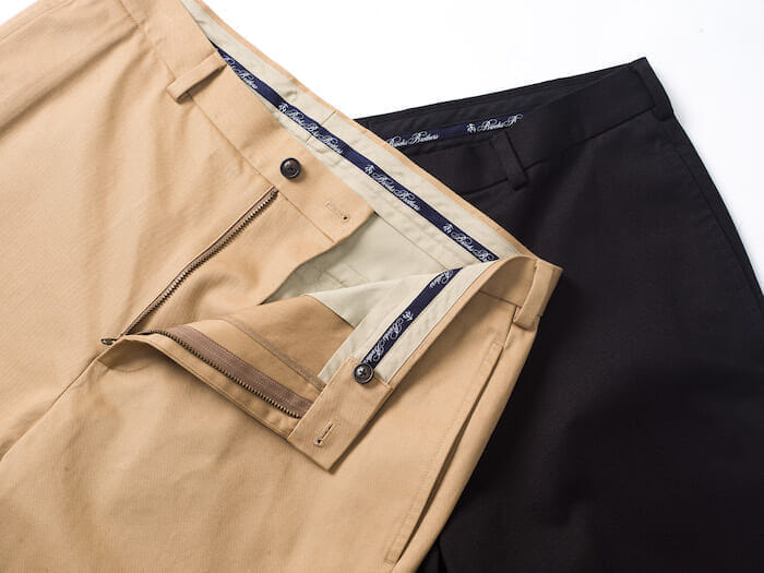 ロンハーマンとブルックス ブラザーズが手を取り合って生まれた、気品あるチノパンツ。