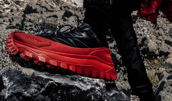 冬の悪天候に立ち向かう3足。モンクレールの新しいフットウェア “TRAILGRIP” の実力や如何に。