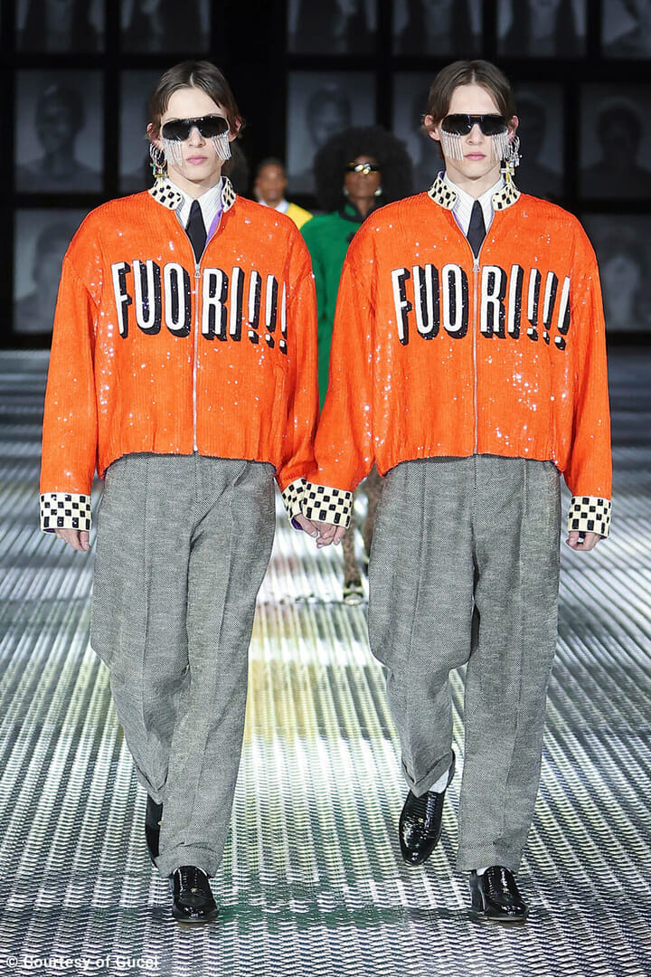 GUCCI シルク100% 総柄ワンピース ランウェイコレクション メタル 40 GUCCI | HOUYHNHNM（フイナム）