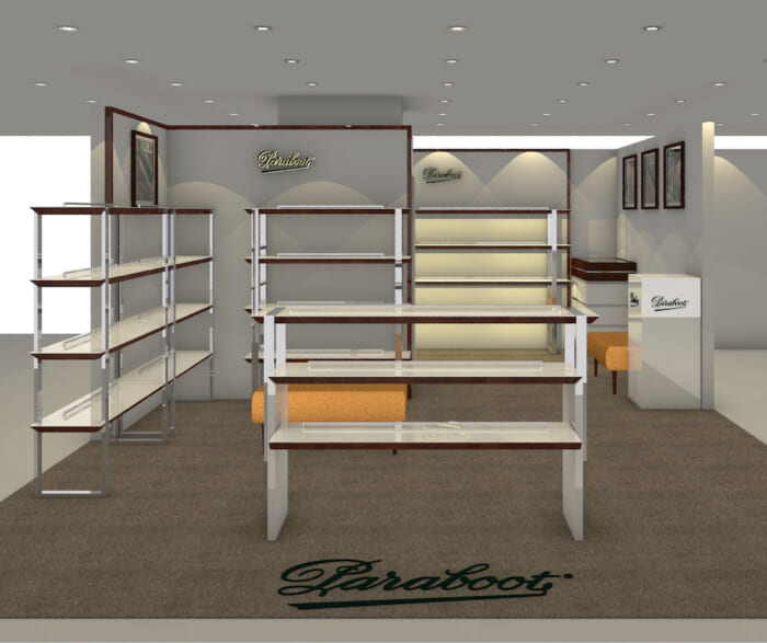 パラブーツが東海エリアに初出店。ミカエルやシャンボードといった名品が訪れるひとを出迎えます。