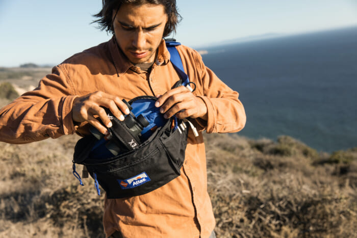【試着のみ】Bravo x Atlas ボディバッグ コラボ 大容量 ブラボー×アトラス。西海岸のスケートシーンを形づくる両者の