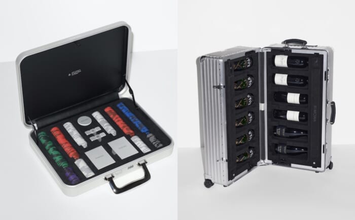 The new Rimowa is a top-of-the-line gift item for poker and wine lovers.