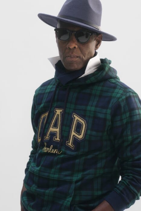 The legend of Dapper Dan resides in this one-of-a-kind hoodie, available in collaboration with Gap on December 1.