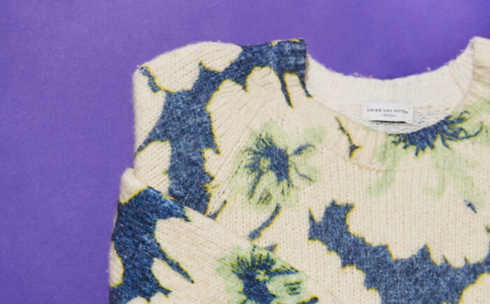 Series "Aspiring Masterpieces" No.278 Knitwear by Dries Van Noten with just the right accent effect.