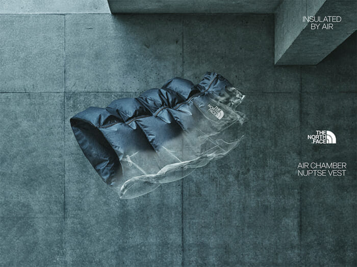 空気を入れて保温する。エアー チャンバー ヌプシ ベストは、ザ・ノース・フェイスの飽くなき探究心と技術が生んだ結晶です。