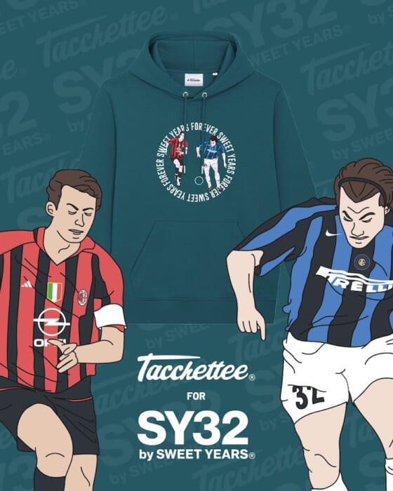 ヴィエリとマルディーニ。イタリアのレジェンドサッカー選手を讃えたパーカが登場しました。