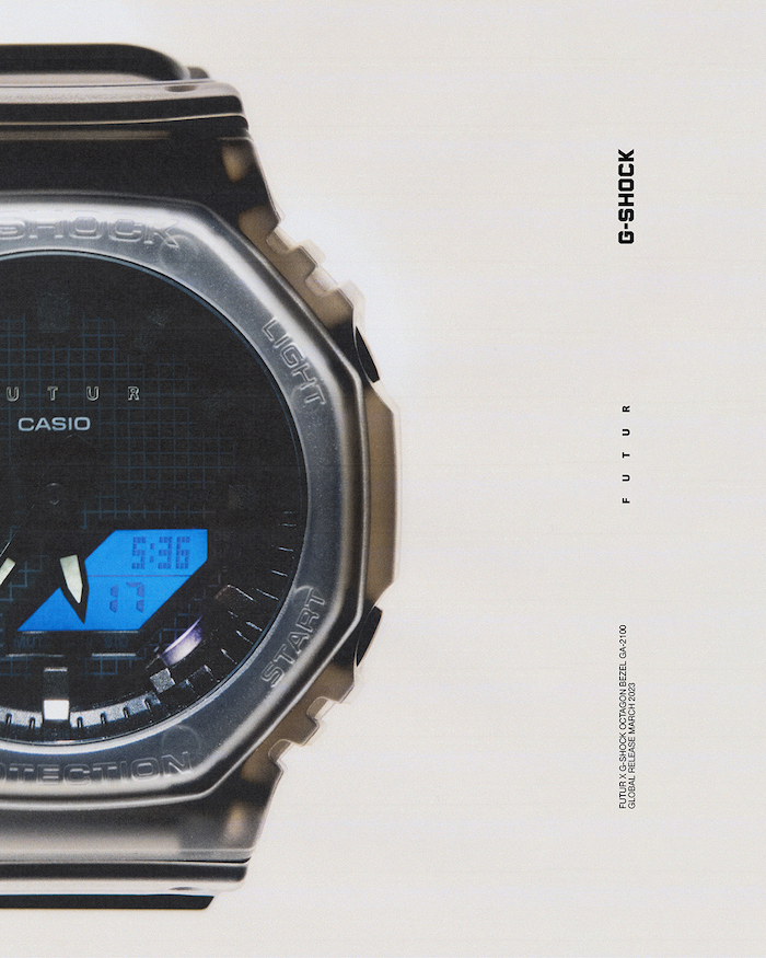 フューチャーとGショック。グレースケルトンのGA-2100FTが登場