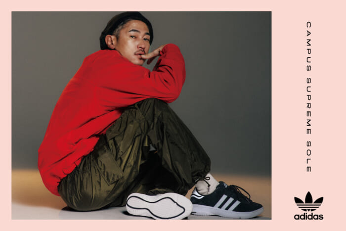 アトモスとアディダス オリジナルスが仕掛ける、24年振りのCAMPUS SUPREME。窪塚洋介を起用したルックも注目。