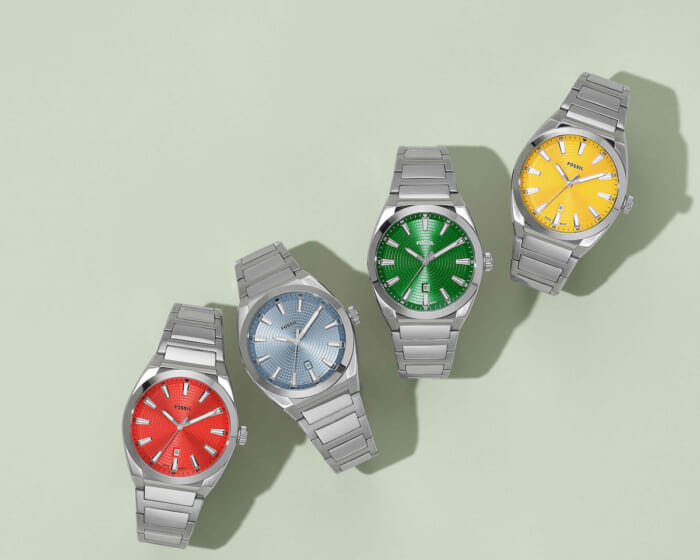 腕時計の色で気分展開を。フォッシルの新作はカラーダイアルが豊富に揃いました。