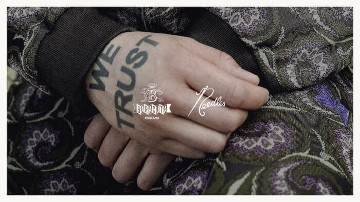 オリジナル・ジャガードで大胆アレンジ。ニードルズが英国の名門バラクータに新たな息吹を吹き込みました。