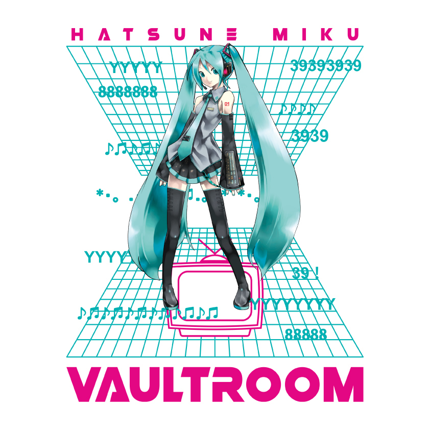 公式販促 VR × HATSUNE MIKU TEE / BLK ボルトルーム 初音ミク