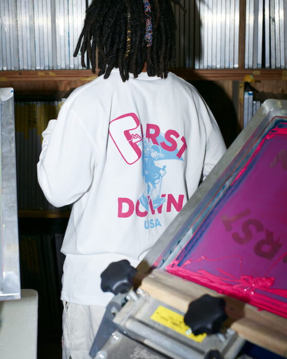 The capsule collection from First Down and Stacks Bookstore is super pop and on a roll.