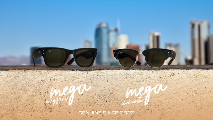 レイバンの名作が意外な進化を遂げました。お目見えしたのはメガ ウェイファーラーとメガ クラブマスター。