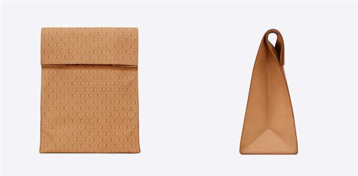 This is what happens when Saint Laurent makes a paper bag for take-out. Pick up the new collection with an esprit de corps.