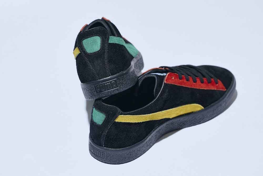 Puma s classic sneaker in Rasta colors. The ABC MART GRAND STAGE limited edition model from Clyde which celebrates its 50th anniversary this year is now available. news HOUYHNHNM HOUYHNHNM