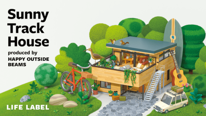 Life Label and Happy Outside Beams collaborate. What a house filled with outdoor lovers' dreams!