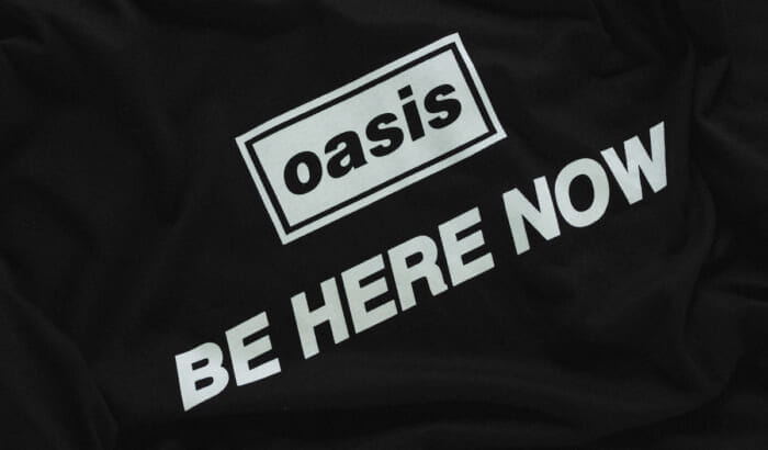 Oasis' third album "BE HERE NOW" is now available on T-shirts. 10culture's latest, eye-catching lineup includes.
