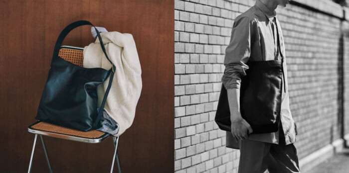 Here is a simple and beautiful leather bag with a mature look. It was made by a combination of Jugen and Tecne.