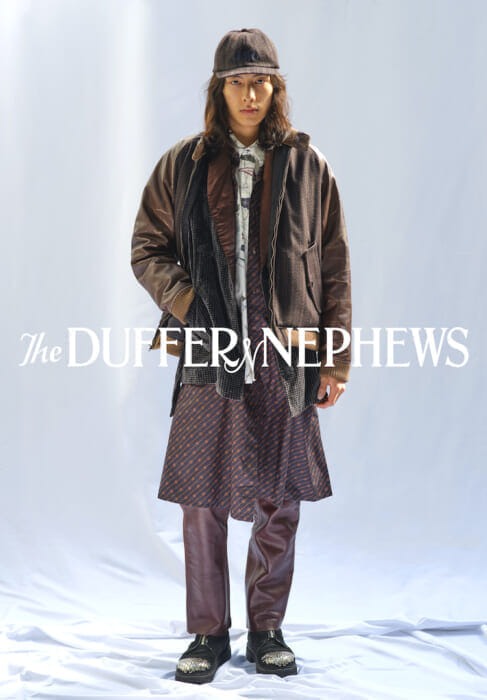 Inheriting the DNA of Duffer, niceness sublimated. This is the first memorable collection developed by The Duffer and Nephews.