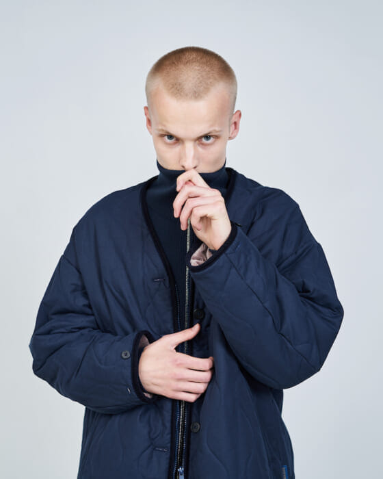 グラフペーパーとラベンハム。パターンからオリジナルでつくった、1枚で2度美味しいキルティングジャケット。