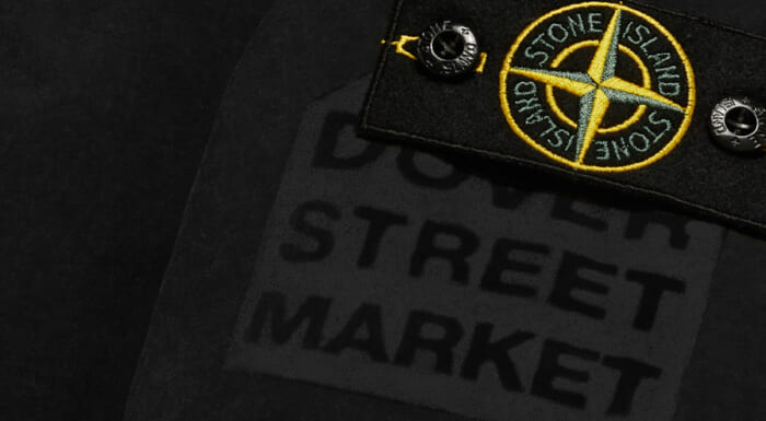 Stone Island presents a black collaboration item. A group of 20 items in total, who are the tag-team partners?