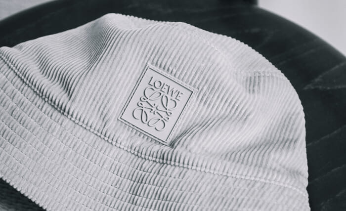 Aspiring Masterpieces" No.322 Loewe's bucket hats are a triumvirate of material, color and shape.