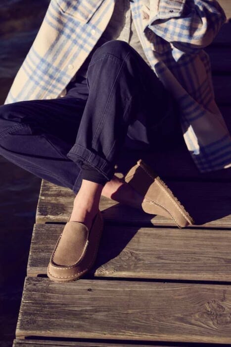 Moccasins for adults, from Birkenstock. The new Uti is now on sale.