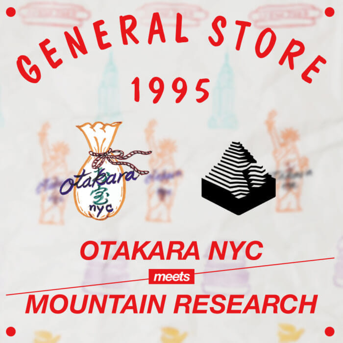 手刺繍による味わい深さと温もりは、まさにお宝レベル。オタカラ エヌ・ワイ・シーとマウンテンリサーチから一点モノのコラボコレクションが届きました。