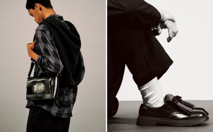 Camper's technology and Sofnet's urban mood. The result is a pair of shoes and a bag.