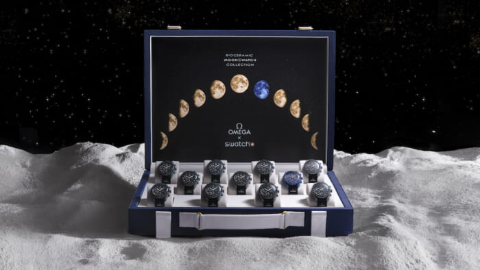あのムーンスウォッチ11本が特別なセットになって登場! 日本で見れるのはオメガの銀座本店です。