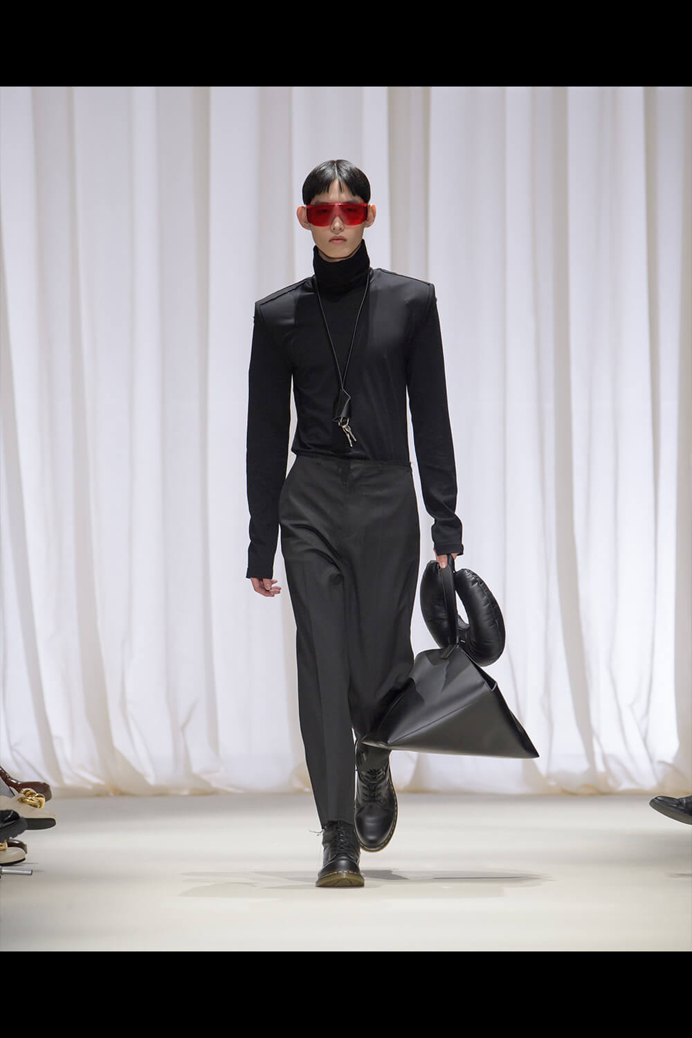 MM6 Maison Margiela ブラックヒール 36 正規店買付【MM6】レザー ブラック ヒール サンダル (MM6 Maison