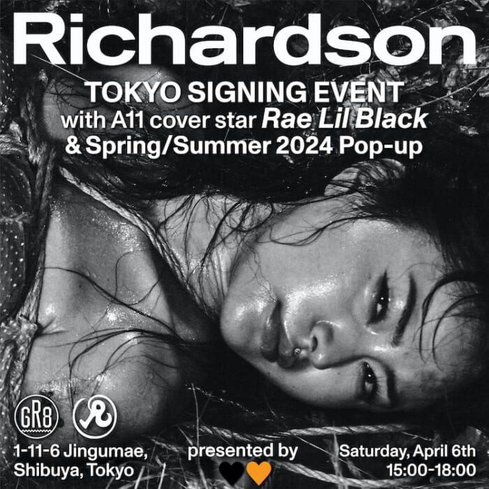 Andrew Richardson and Rae Lil Black also visited Japan! A pop-up to celebrate the release of Richardson's latest issue will be held at GR8.