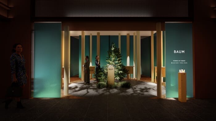 Baum, which is about to be renewed by blending hinoki water, will hold a pop-up. It will be held at Futakotamagawa and Umeda.