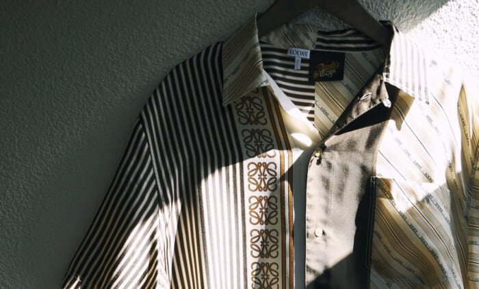 Series "Aspiring Masterpieces" No.347 Loewe shirts and shorts worn in paradise.