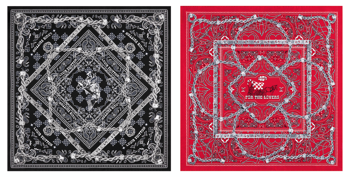 A stunning take on the cowboy neckerchief. A new piece that looks great for casual use, from Louis Vuitton.