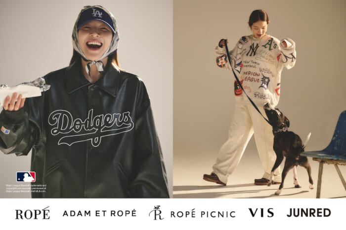 アダム エ ロペをはじめとするジュングループ5ブランドとMLBのコレクション。在原みゆ紀さんを起用したキャンペーンビジュアルにもご注目ください。