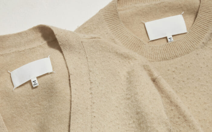 The knitwear and cardigans of Maison Margiela that show a new formal image.