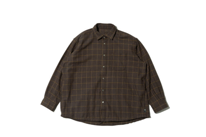 BROCHURE houyhnhnm コラボ ダークブラウン チェックシャツ HNM_0897-700x467.jpg
