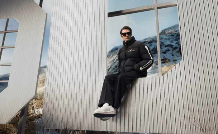 あのシグネチャーをダウンジャケットに。アミリ初のコレクション、間もなく店頭に並びます。