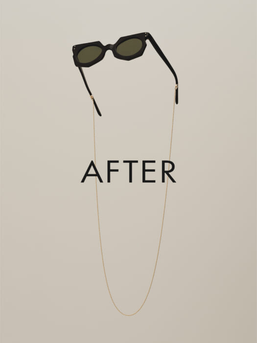 Afta's ideal glass chain has been completed in collaboration with the jewelry store Fabulous Sounds.