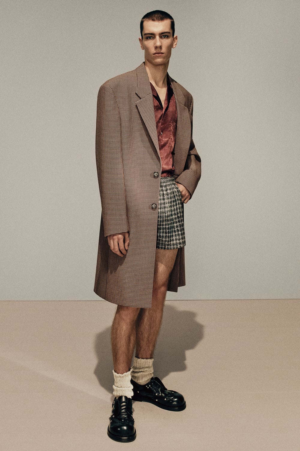 美容大好き❣️ですAcne Studiosアルパカシャギーコート　サイズ ウールアルパカシャギー ダブルブレストコート （その他アウター