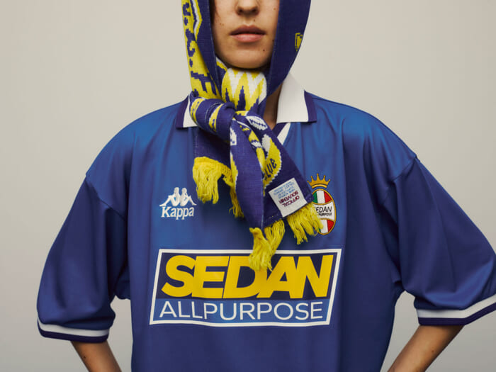 The inspiration is Italian soccer. Kappa and Sedan All Purpose's collaborative items will drop on March 22.