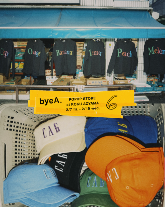 Add humor and color to your everyday wear. BayA's pop-up store will be held at Roku Aoyama.