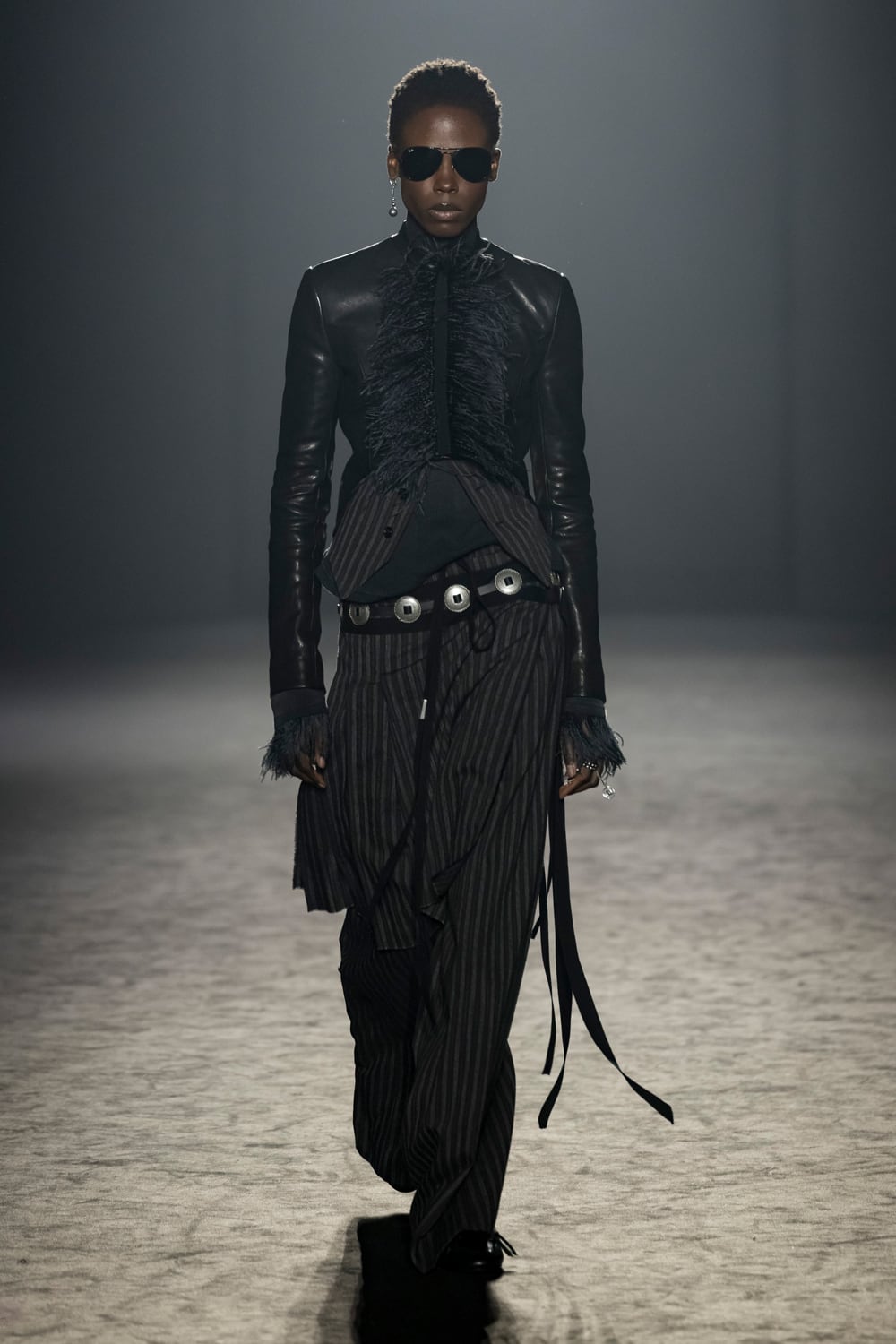 ANN DEMEULEMEESTER ブラックサルエルパンツ 36 Ann Demeulemeester - ANN DEMEULEMEESTER パンツ（その他） XS