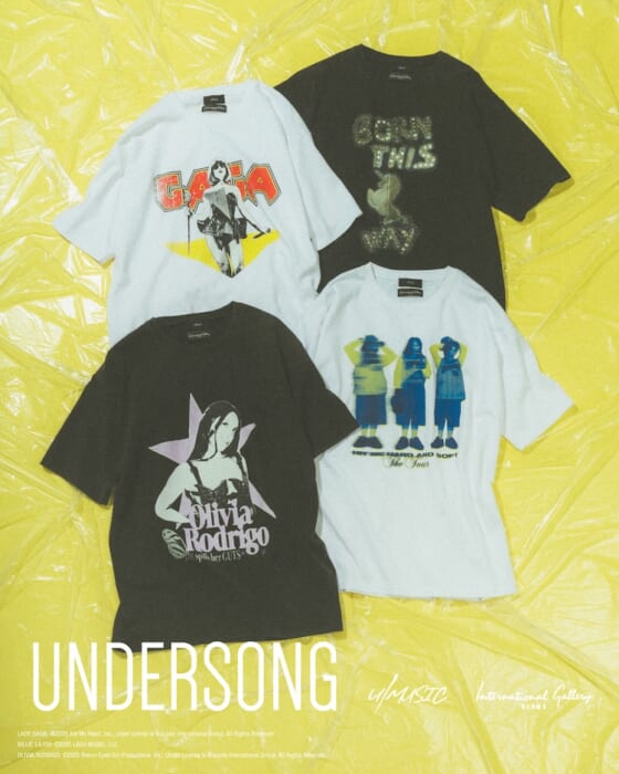 Lady Gaga, Billie Eilish, and Olivia Rodrigo, three divas are featured on these vintage T-shirts from the future.