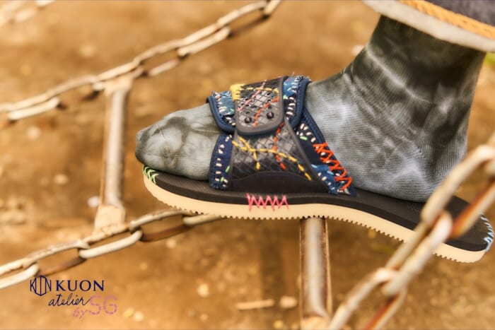 Retro outdoor-inspired sandals by Swicock. The designer is