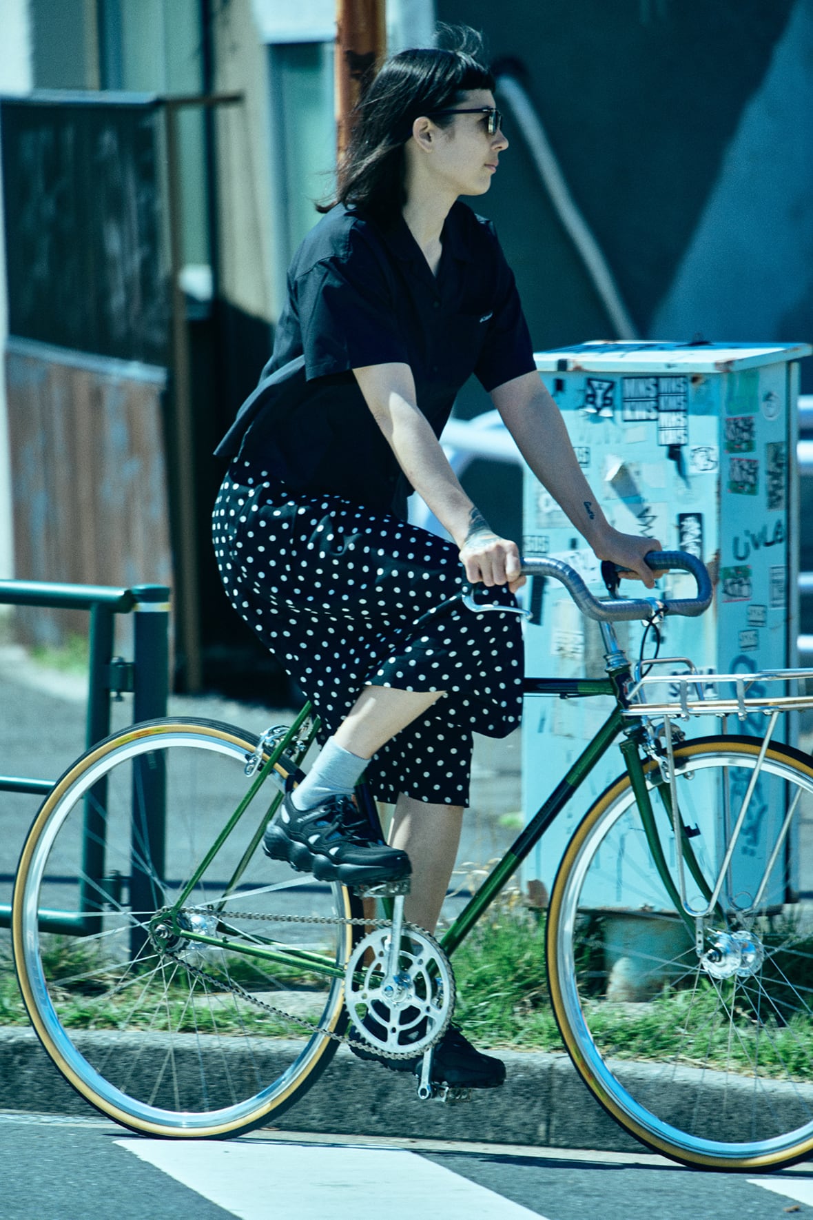 An urban outdoor trip. Bicycling to the nature that's right