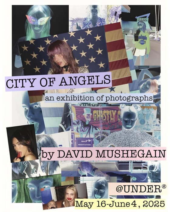 David Muschgain's exhibition "CITY OF ANGELS," which captures the charismatic model in his youth, will be held at UNDER R.